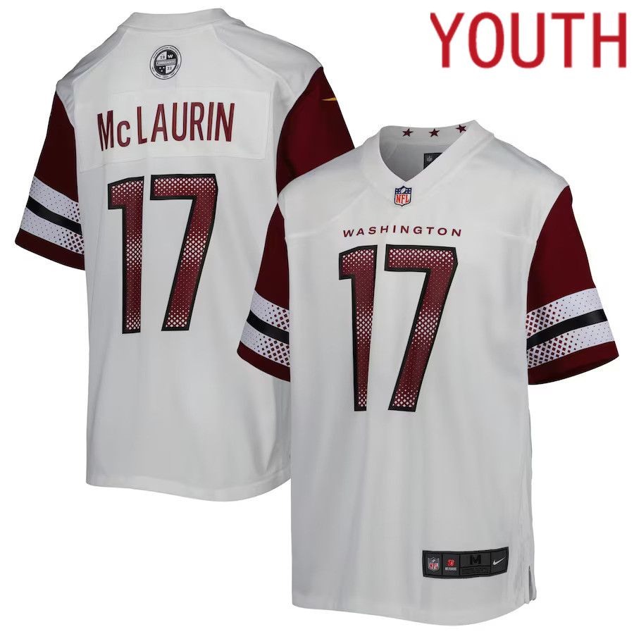 Youth Washington Commanders #17 Terry McLaurin Nike White Game NFL Jersey->women nfl jersey->Women Jersey